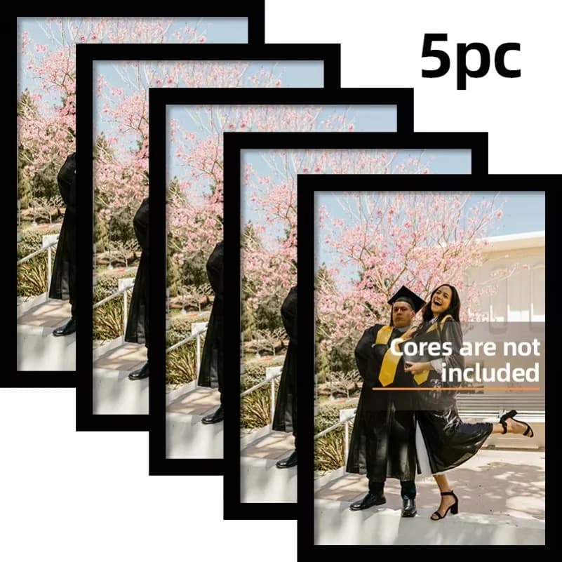 1PC A4 Black Wooden Photo Frames for Wall 21x30CM Dual-Purpose Display Hanging Picture Frames Commemorative Gift