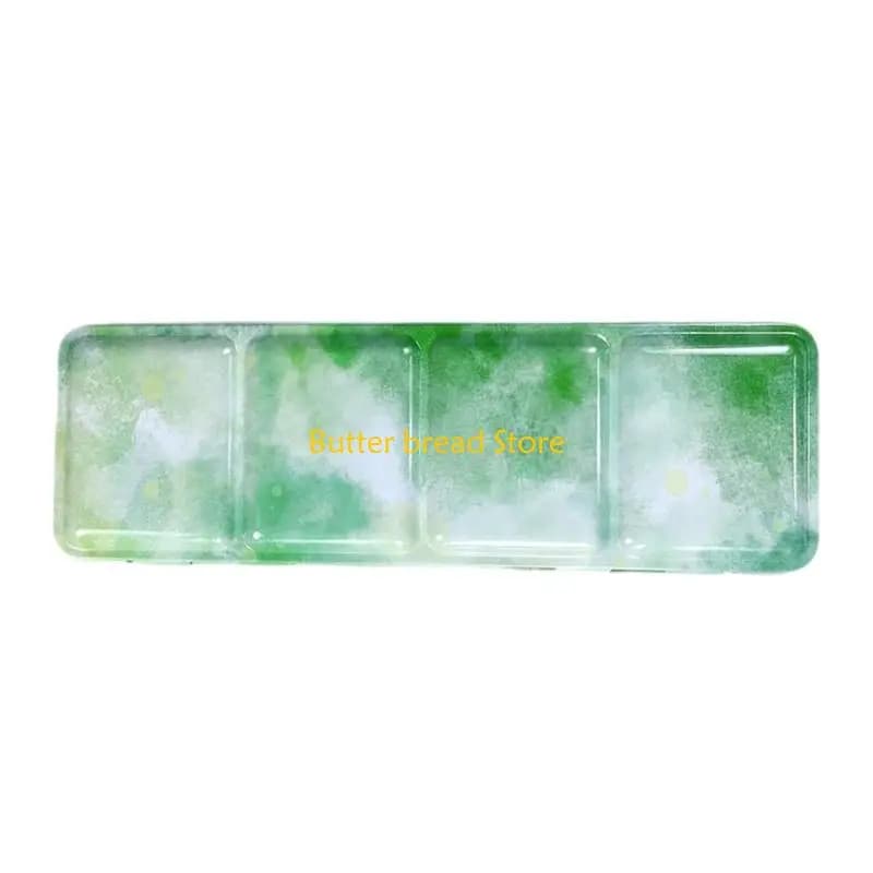 W89C 24 Well Watercolor Paint Tray Metal Paint Storage Case For Acrylics Gouaches Oil