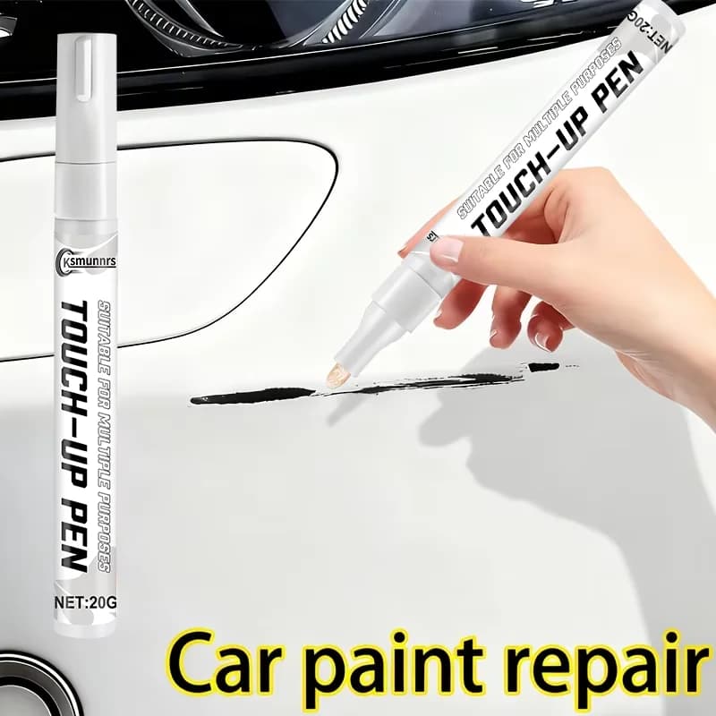White Car Paint Touch Up Repair Pen, Auto Scratch Restorer, Durable Paint Pen for Car, Shoes, Luggage, Helmet, Badminton Racket