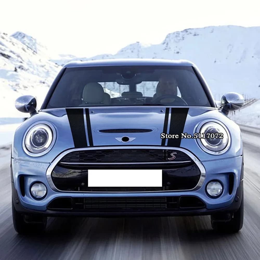 Auto Cofano Copertura Del Motore Tronco Lato Posteriore Gonna Strisce Adesivo Corpo Kit Decalcomania Per MINI Cooper Clubman F54 2015-2019 Accessori