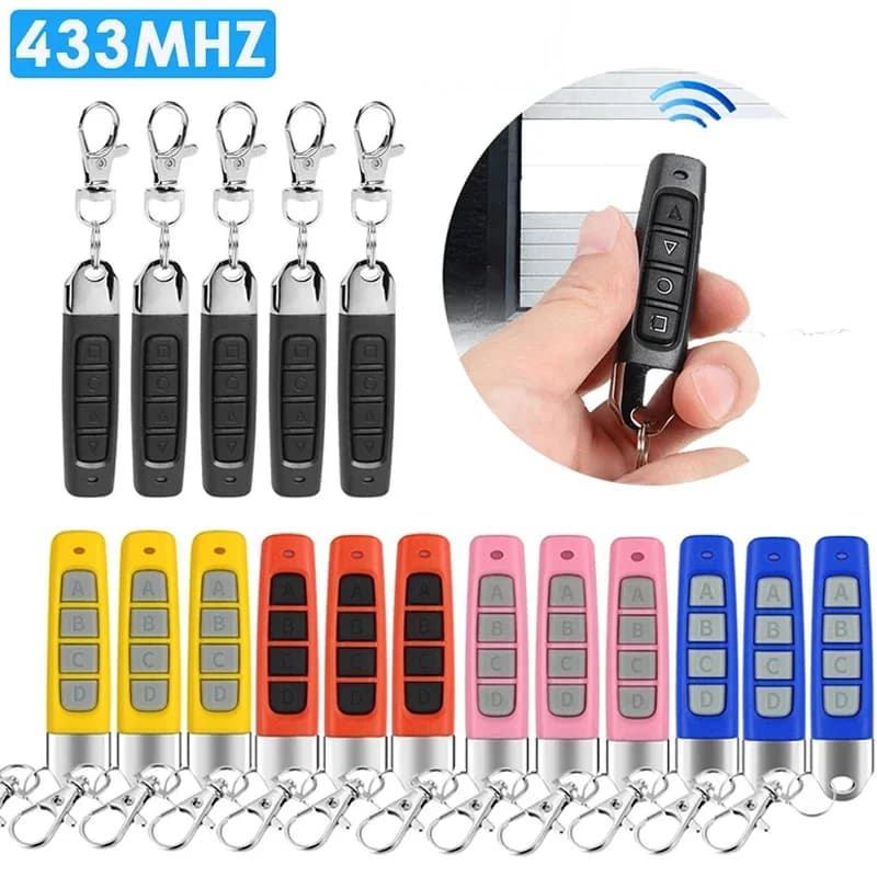 1PC 433MHz Duplicatore di telecomando Duplicatore di chiavi di ricambio Codice di apprendimento fisso Copia telecomando per cancello elettrico