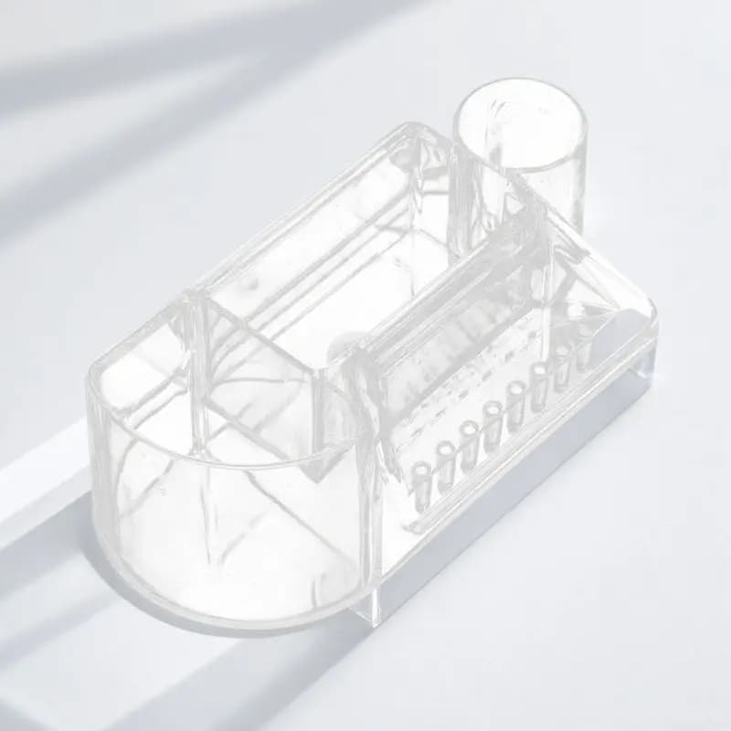 Professional Nail Drill Bit Holder Organizer Pc Transparent Nail Grinding Machine Storage Box Manicure Tools Display Stand