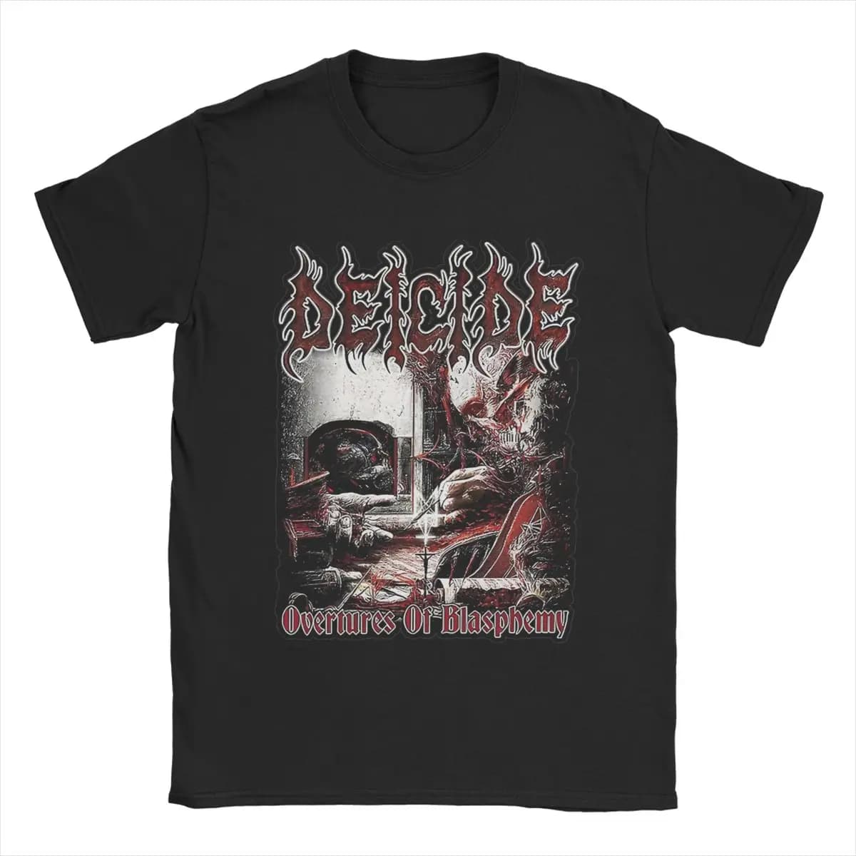 T-Shirt da uomo Deicide Hipster 100% cotone T-Shirt manica corta T-Shirt O collo vestiti Party