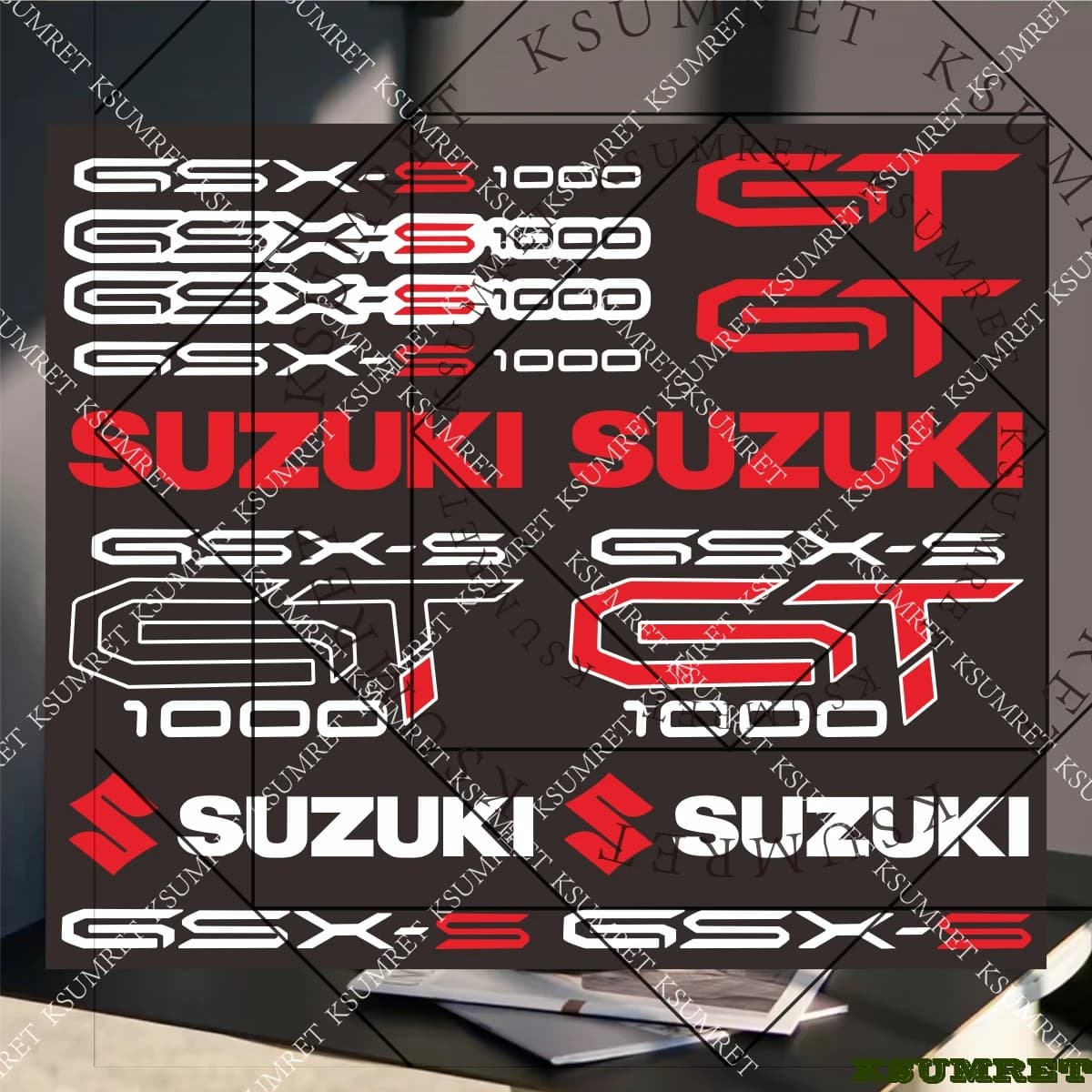 Adesivi per Moto Suzuki Gsxs1000gt, Decalcomanie per Casco Moto