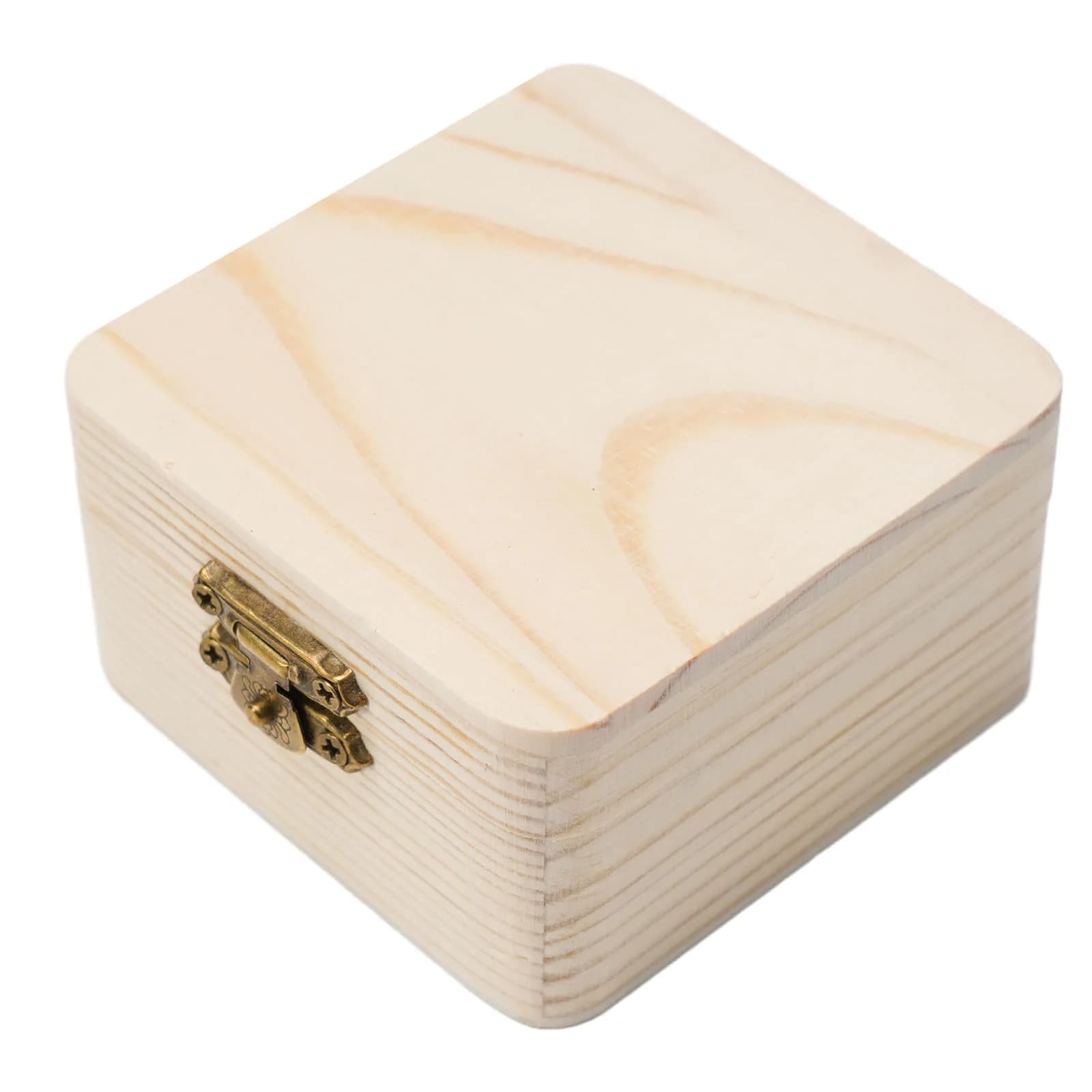 Scatola di immagazzinaggio in legno naturale semplice da 8x8x4,5 cm Scatola di immagazzinaggio Scatola di immagazzinaggio in legno Scatola di immagazzinaggio di articoli vari per la casa