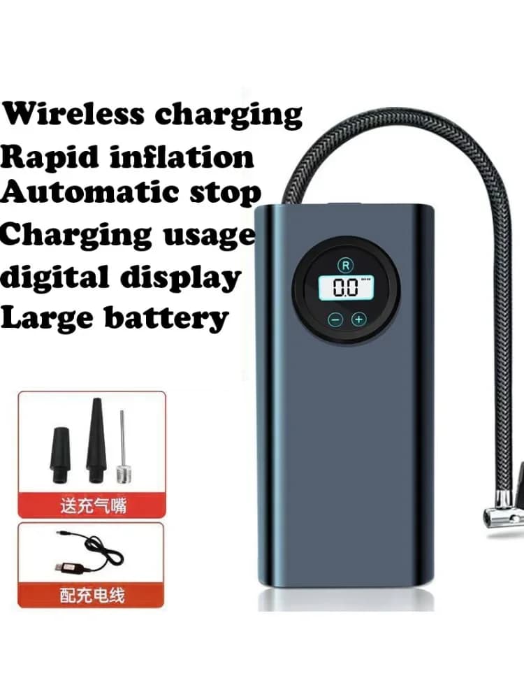 Pompa di gonfiaggio per auto, pompa di gonfiaggio per moto, pompa di gonfiaggio portatile per pneumatici, pompa di gonfiaggio wireless elettrica per veicoli