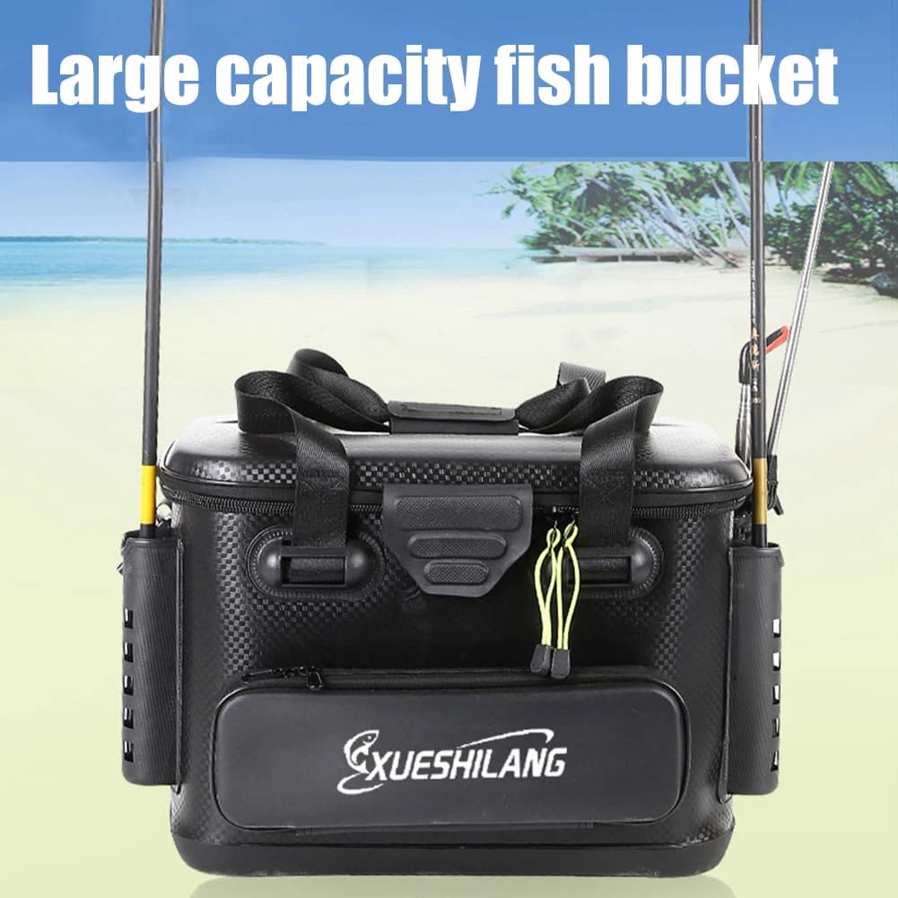 EVA Fishing Lures Hook Box Multifunctional Fishing Hook Stop Beads Box Portable Adhesive Design with Handheld for Fishing Supplies