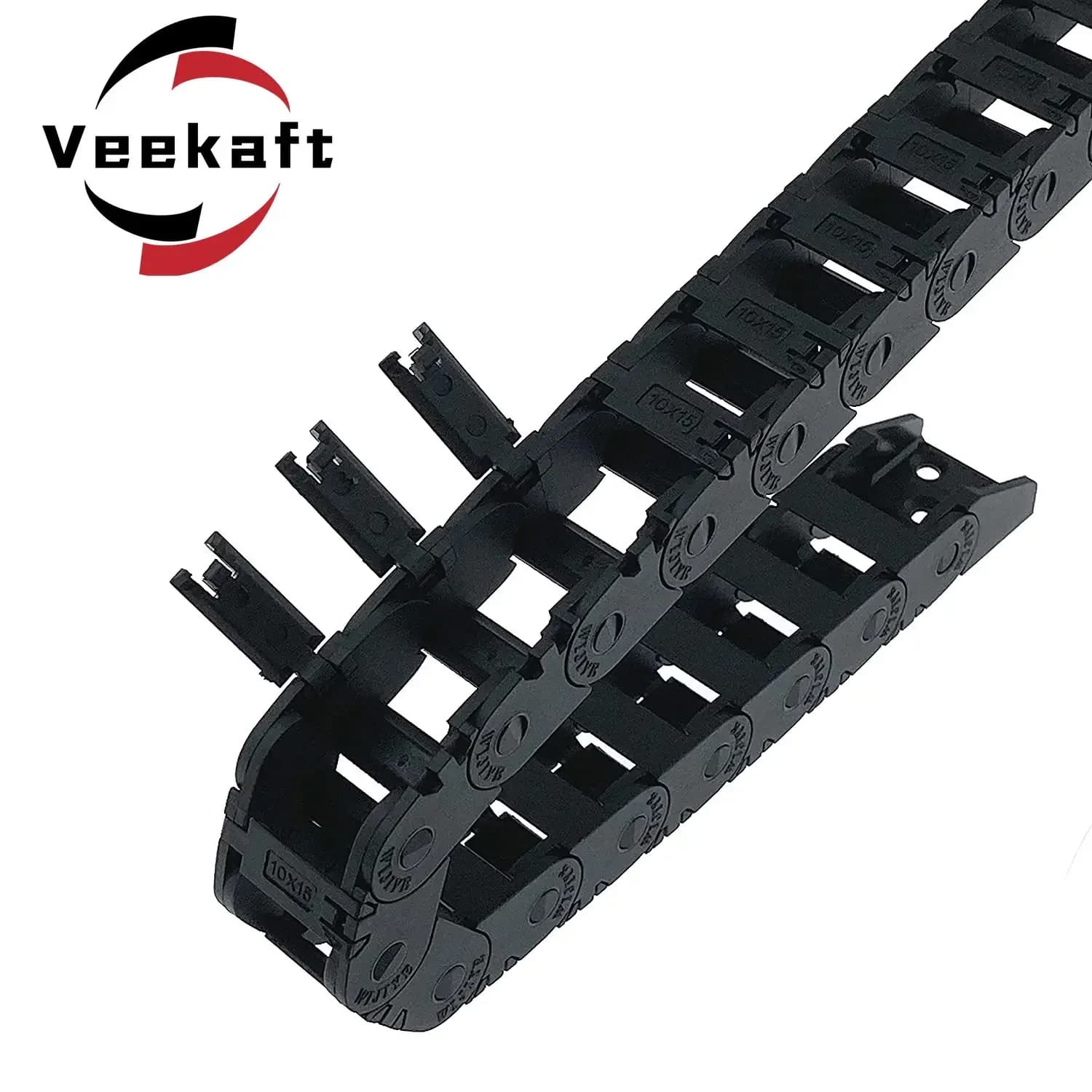 Open Drag Chain bridge tipo 7x7 10x10 10x15 10x20 15x20 18x18 L1m portacavi con estremità per stampante 3D CNC Voron Trident 2.4