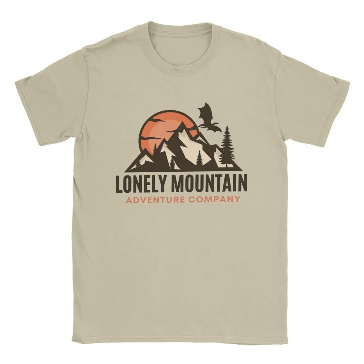 Lonely Mountain Adventure Company L-Lords Of The R-Rings T-shirt da uomo T-shirt vintage in puro cotone O Neck Tee Shirt Abbigliamento