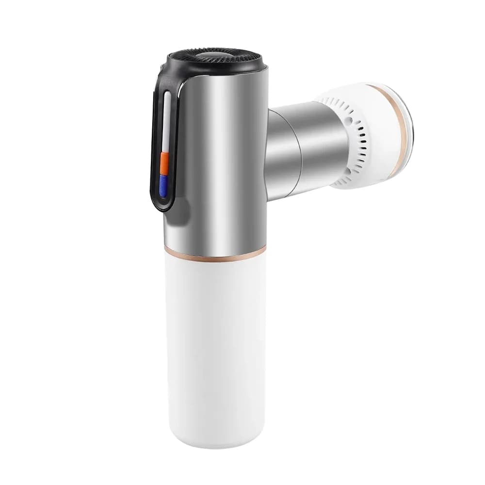 Professional Deep Fabric Massage Gun Portable Double Percussion Muscle Massage 5 Massage Heads Timing Control 2400 mAh Battery for