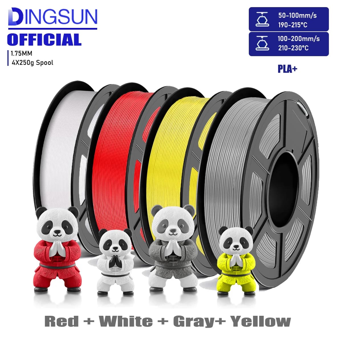 3D Printer Filament Precision filament PLA 1,75 mm +/- 0.02 mm, 250 g/500 g/1000 g coil, easy printing, suitable for most FDM 3D printers
