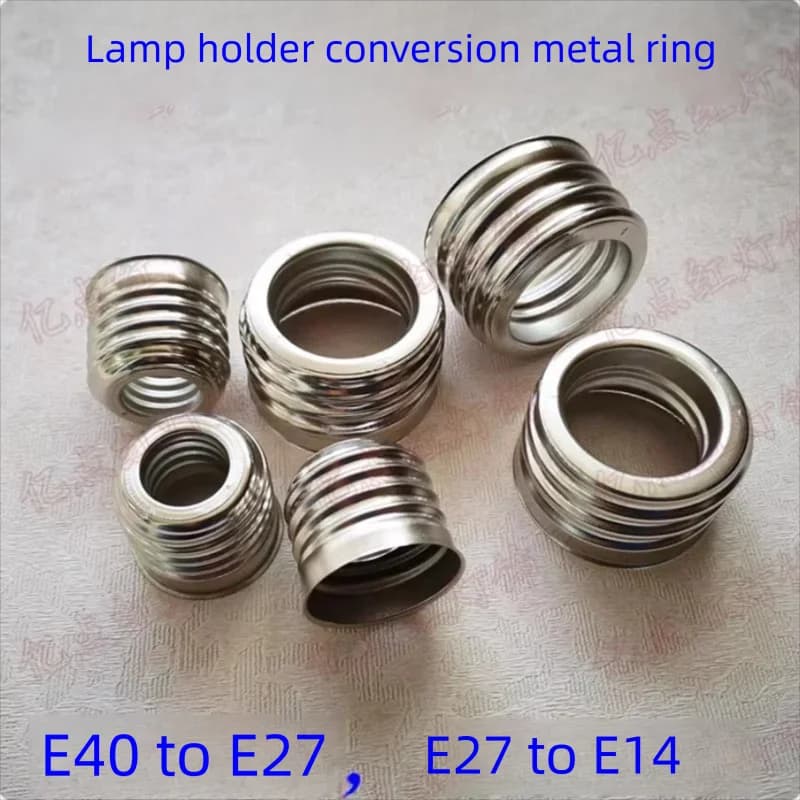 Converter Adapter from E40 to E27, metal connection for LED bulbs, from E27 to E14, small to large lampholder, screw base, iron ring