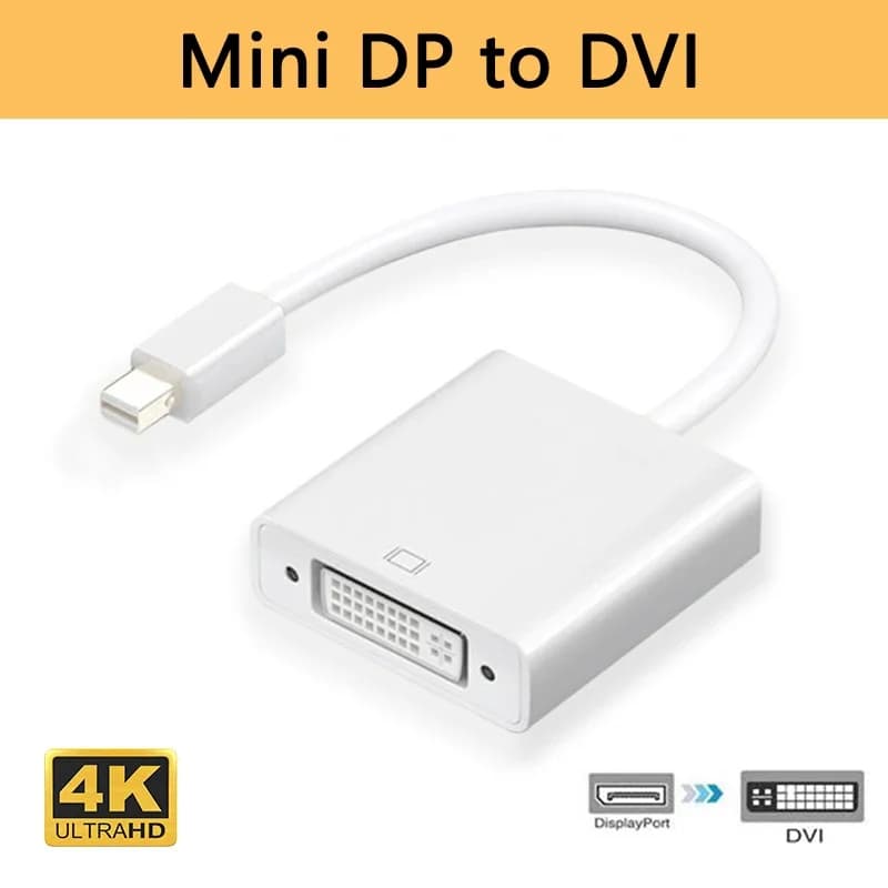 Mini Displayport DP a DVI Convertitore Cavo Adattatore Maschio a Femmina 1080p Mini DP-DVI Adattatore per TV Laptop Proiettore Thunderbolt