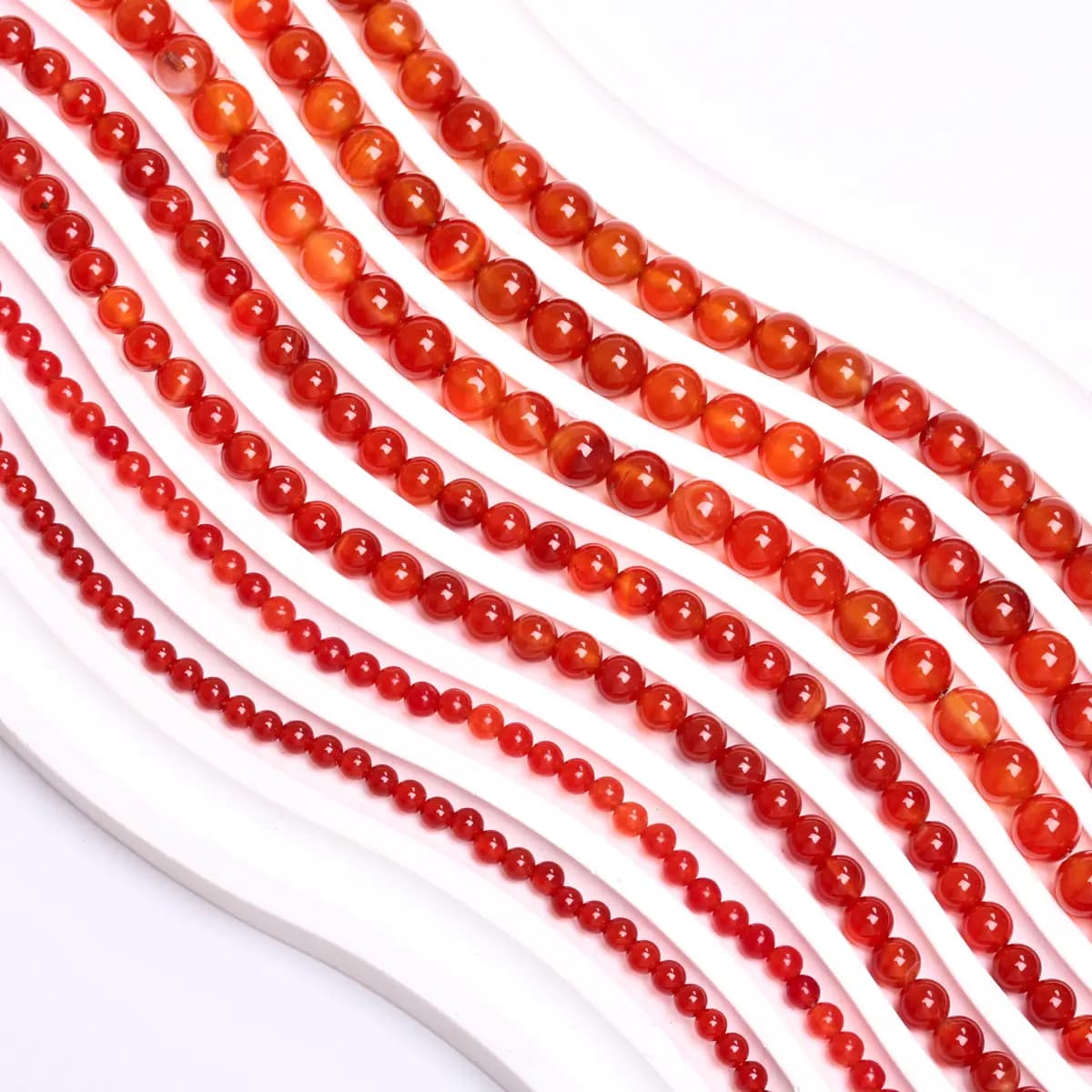 40/30/20 Pz 4/6/8mm Rosso Corniola Agata Pietra Naturale Rotonda Perline Sparse Braccialetti FAI DA TE Per La Produzione di Gioielli
