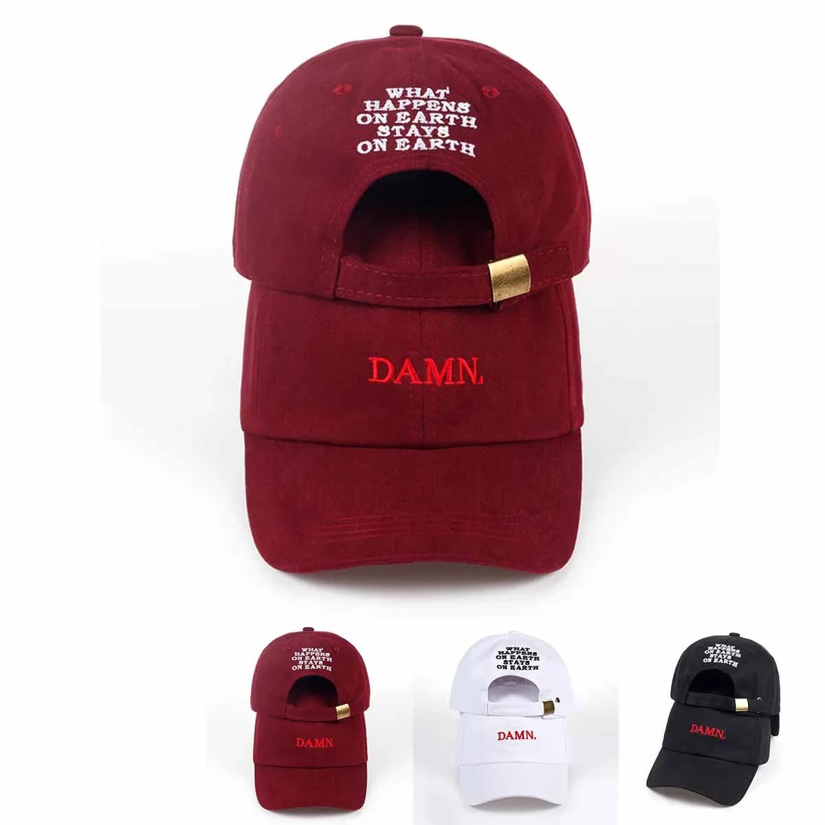 Berretti da baseball con ricamo lettera DAMN unisex Primavera Autunno Cappello per protezione solare per esterni Cappelli da camionista casual regolabili