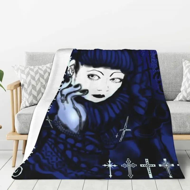 Coperta Personalizzata Malice Mize, Stampa 3D, Morbida in Flanella e Pile, Calda Coperta con Motivo Symphonic Rock Band, per Ufficio, Camera da Letto, Divano, Copriletto