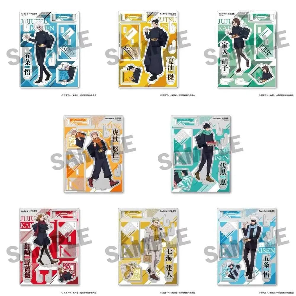 Jujutsu Kaisen Satoru Gojo Nanami Kento Itadori Yuji Takoyaki Stand Figura Modello Acrilico Piastra Collezione Cosplay Desktop Decor