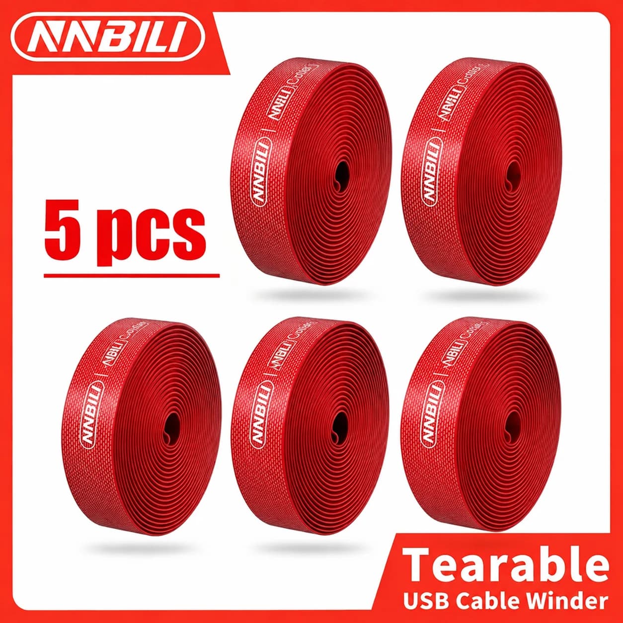 NNBILI 5Pcs Cable Organizer Wire Winder USB Cable Management Charger Protector For Phone Mouse Earphone Holder Cord Protection