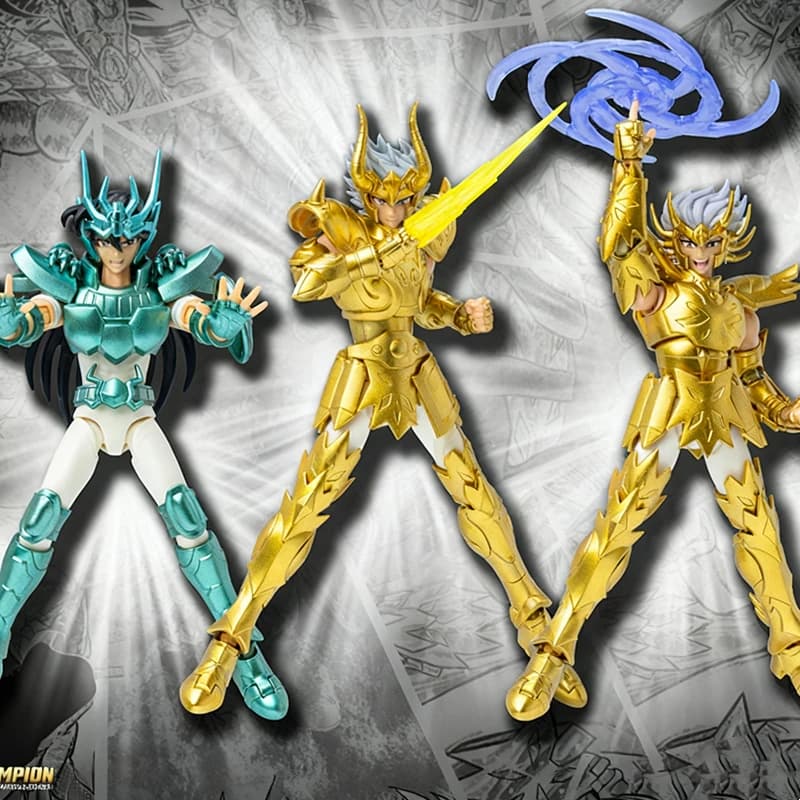 BLOKEES Originale Gold Saint Seiya Action Figure DRAGON SHIRYU CAPRICORN SHURA CANCER DEATHMASK CHAMPION CLASS Giocattoli Anime Regalo