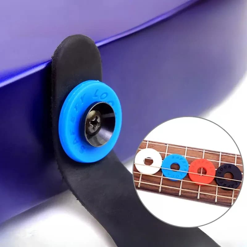 10 pezzi di chiusura per tracolla per chitarra, fibbia protettiva per tracolla in silicone per chitarra elettrica, basso, ukulele, accessori per strumenti musicali