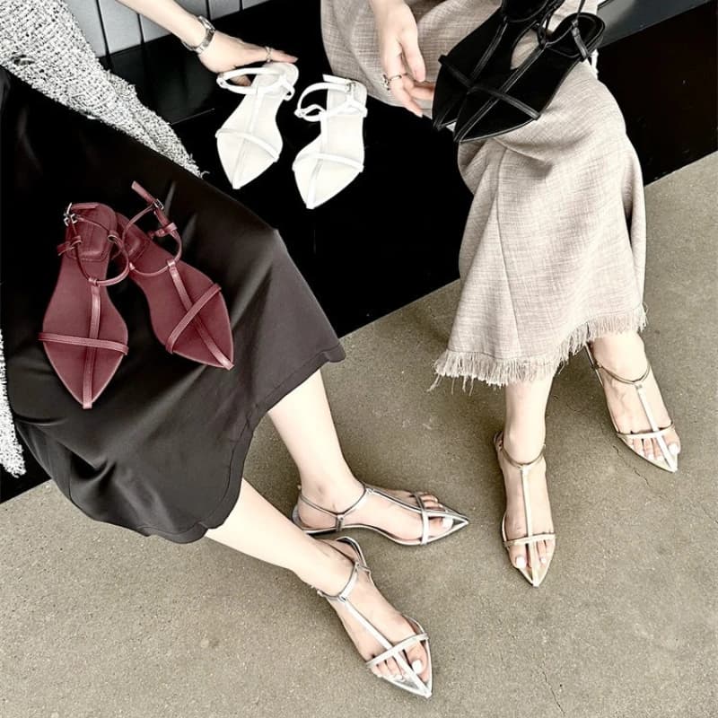 Women's Flat Sandals 2026 Summer New Fashion Sandals Roman Style Sexy and Comfortable Low-heeled Women's Sandals Zapatos Mujer