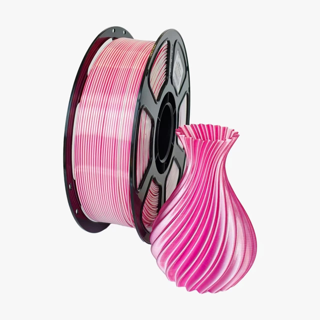 Pla 3D Printing Filament 1.75mm 1kg 3D Printing Supplies Pla Silk White Rose 3D Printing Material Silk Double Color