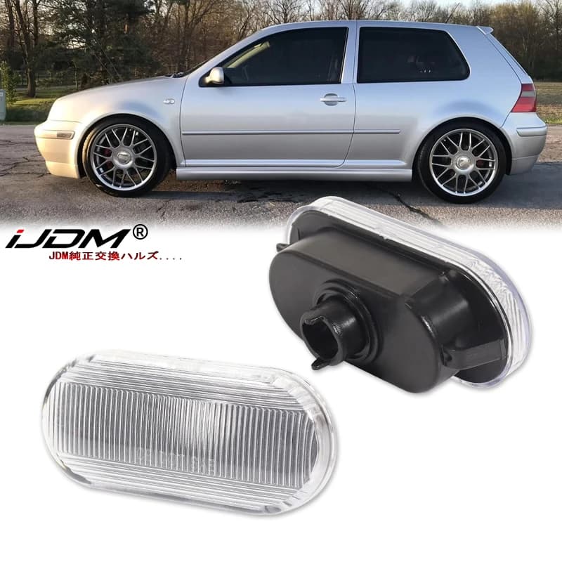 2PCS Che Scorre LED Luce di posizione laterale Lampada Auto Tuning Alloggiamento della luce per VW Volkswagen Bora Golf 3/4 Passat 3B Polo 6N Senza lampadina/Socke