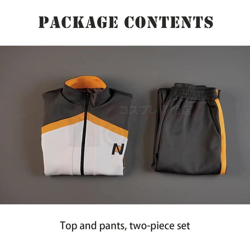 Costume Cosplay Anime Re:Zero - Vita in un altro mondo da zero, tuta ricamata con zip intera, elasticizzata, per Natsuki e Subaru
