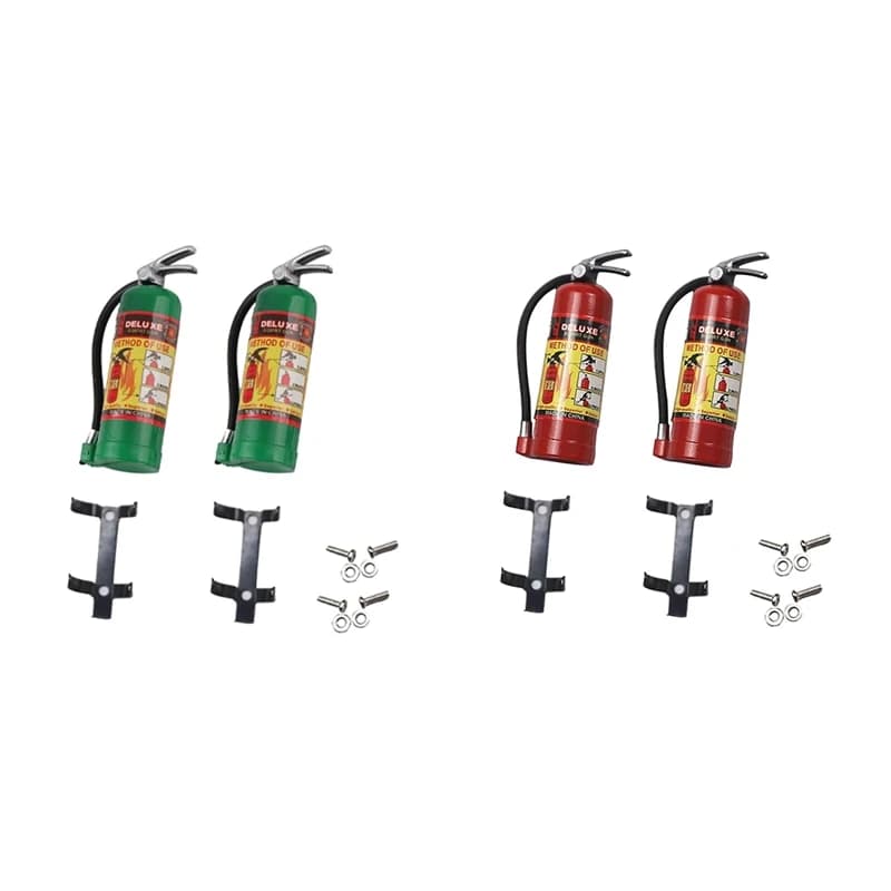 2Pcs Simulation Mini Fire Extinguisher For 1/10 RC Crawler Car Axial SCX10 Traxxas TRX4 RC4WD D90 Decoration Parts