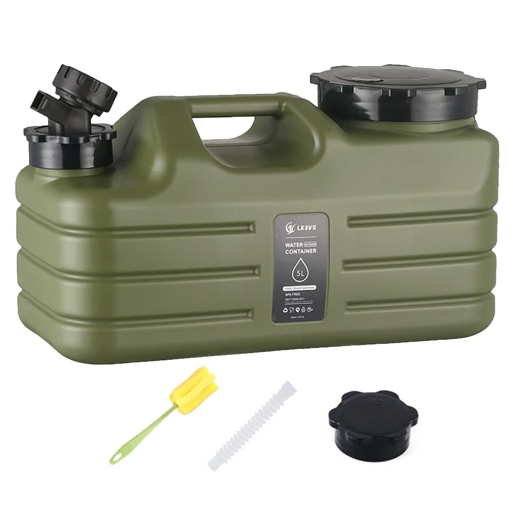 Contenitore d'acqua portatile da campeggio da 5L-12L con rubinetto e dispenser di sapone, serbatoio d'acqua senza BPA per campeggio all'aperto e auto