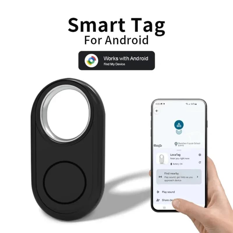 NUOVO Localizzatore GPS Visualizzabile su Telefono Android, Google Find My Device, Localizzatore Bluetooth, Dispositivo di Posizionamento Globale Anti-smarrimento, Smart Tag