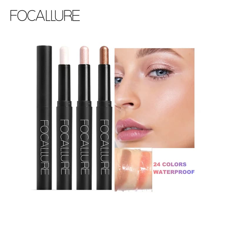 Wholesale FOCALLURE 24 Colors Shade Pencil Waterproof Glitter Glitter Shiny Pigment Shade Liner Stick Eyeliner Tools For Makeup