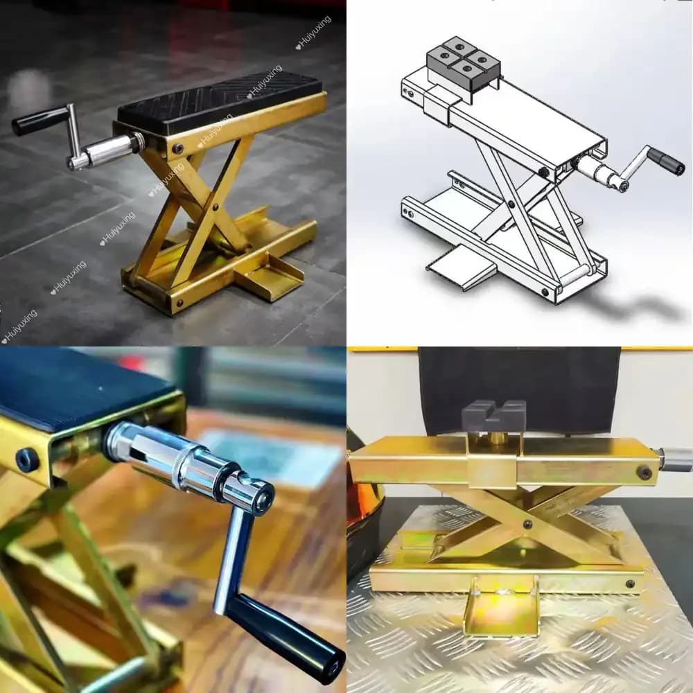 Sollevatore a Forbice per Moto Facile da Spostare, Cavalletto Centrale Portatile per Moto 500Kg / 1100lbs