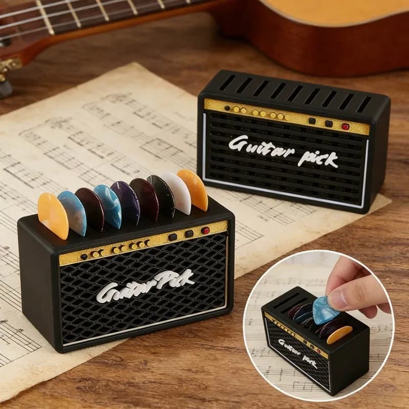 Porta Plettri Universale per Chitarra, Scatola Portatile per Conservazione Plettri, Accessori per Chitarra, Regalo Perfetto