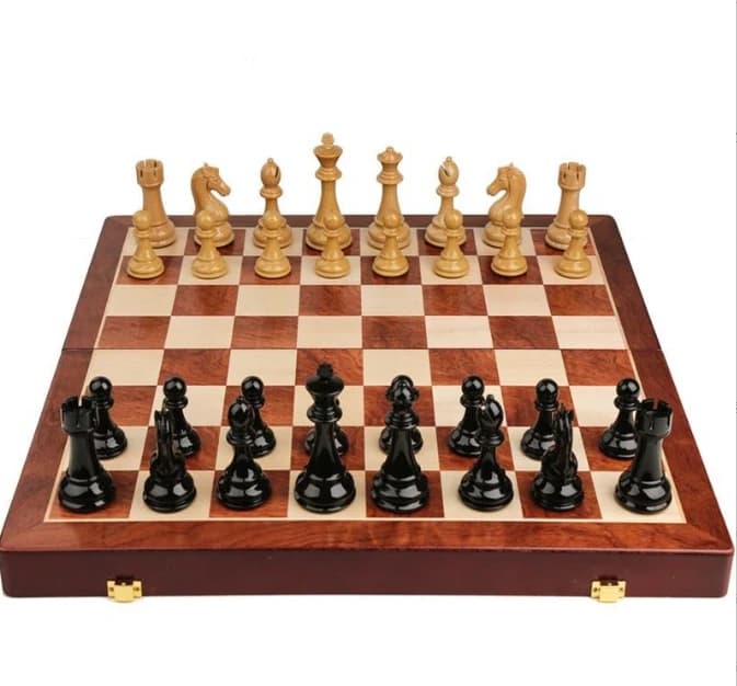 3 in 1 wooden chess foldable convenient chess set multi-size chess board game adult custom logo custom size