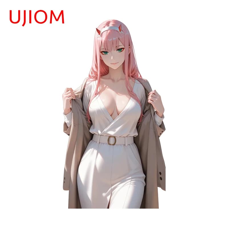 UJIOM Bella Figura Anime Zero Two Adesivo da Parete Delicato Tendy Attraente Adesivo Decalcomania Divertente Decorazione della Sala Giochi