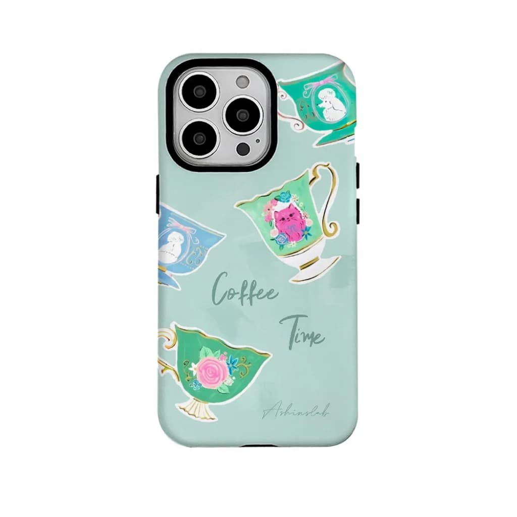 Custodia per telefono Cat Summer Green Cup per IPHONE 16 15 PRO MAX 14 13 12 11 PRO 16 Plus XR X custodie per cellulari in TPU acrilico due in uno