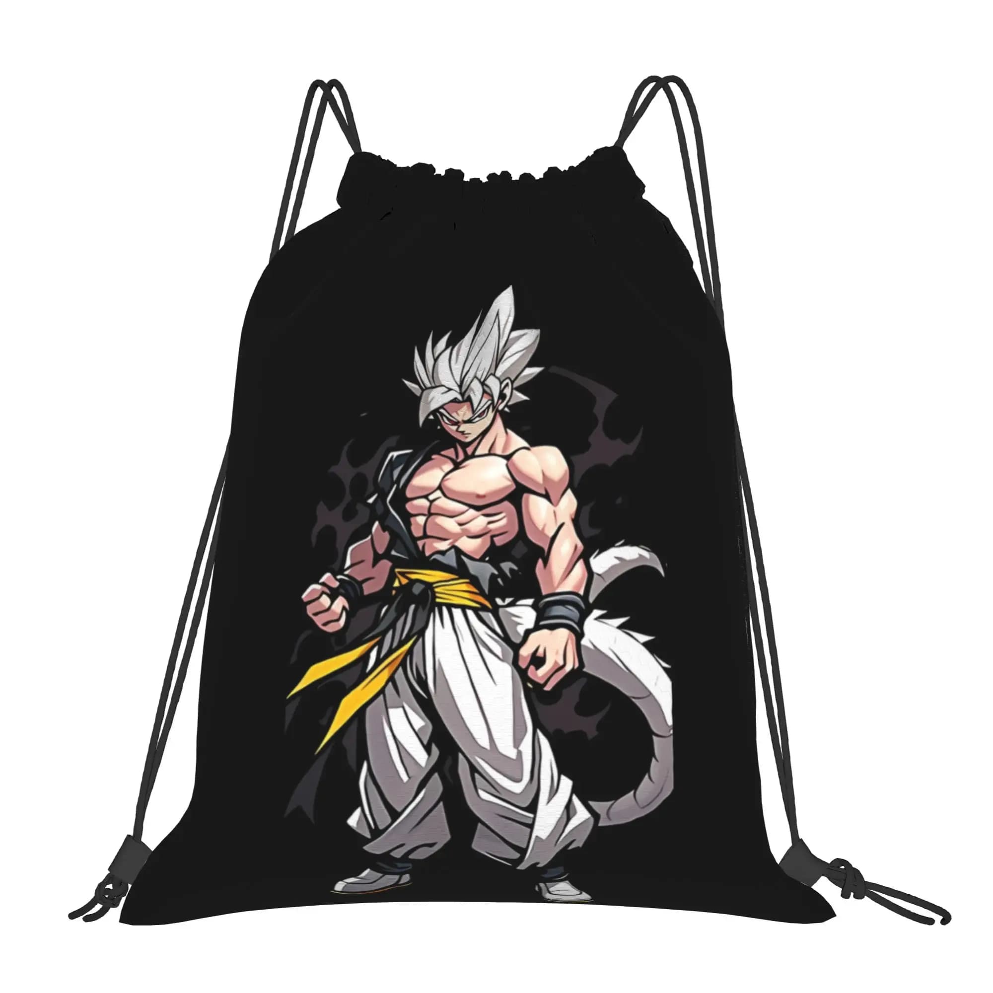 Zaino portatile Dragon Ball Z Son Goku con coulisse per escursioni, ciclismo e palestra, borsa con coulisse per scarpe