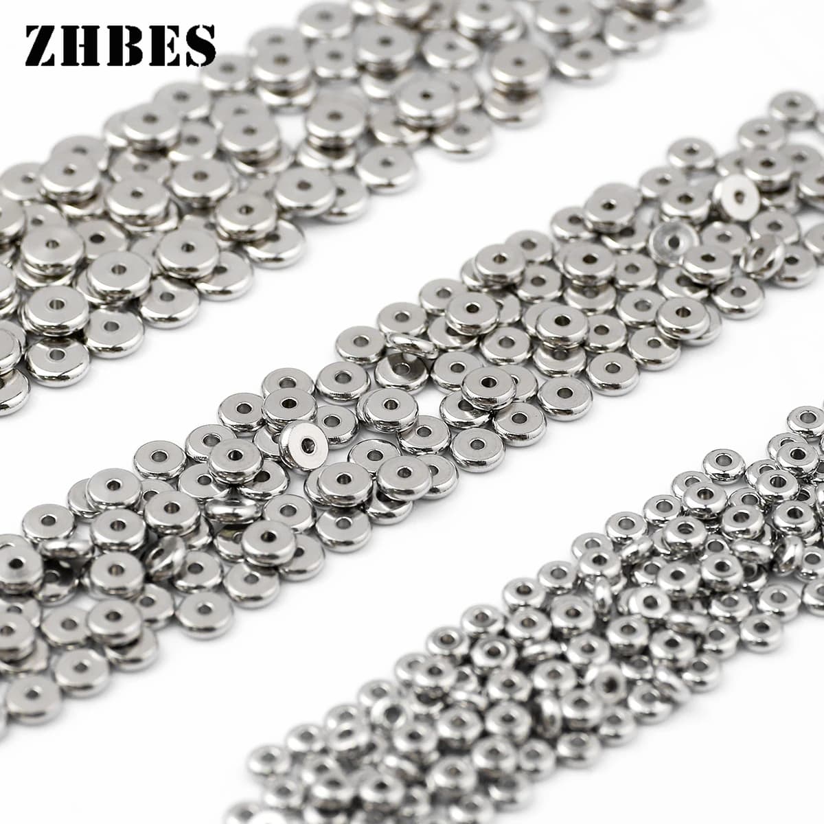 4/5/6mm Stainless Steel Coin Shape Flat Spacer Loose Beads for Jewelry Making Bracelet Necklace DIY materials Accessories