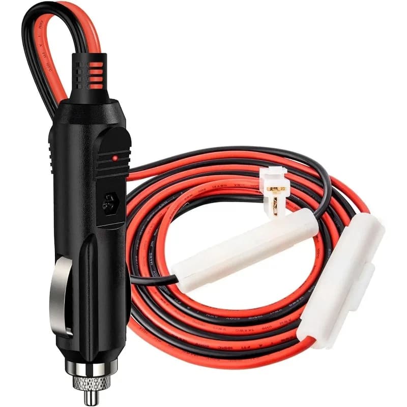1.5m CB Radio Car Charger & T-Shape DC Car Power Cable for Kenwood TM-241 261 281 461 471 for YAESU ICOM Alinco CB Mobile Radio