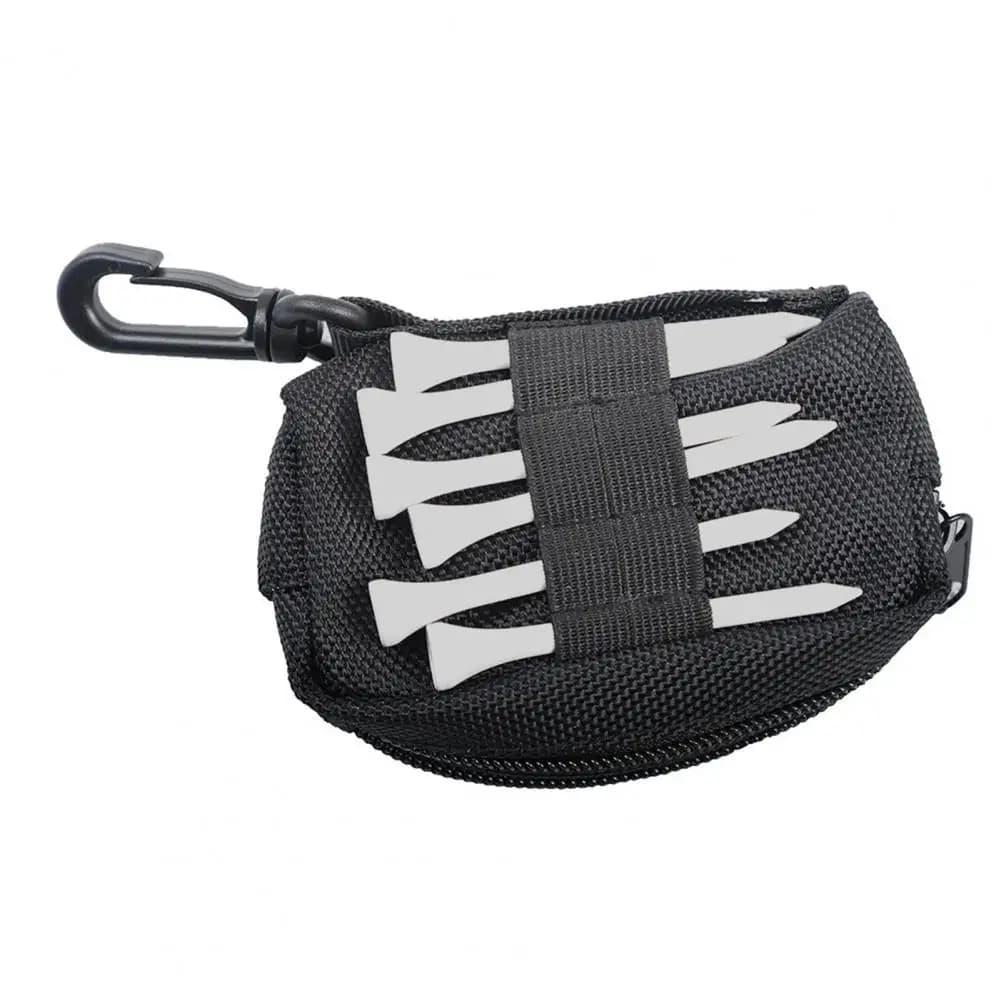 Golf Bag with Belt Clip Golf Ball Pouch Mini Golf Waist Bag with Clip Ball Storage Pouch Tee Holder Zippered Accessory for Men