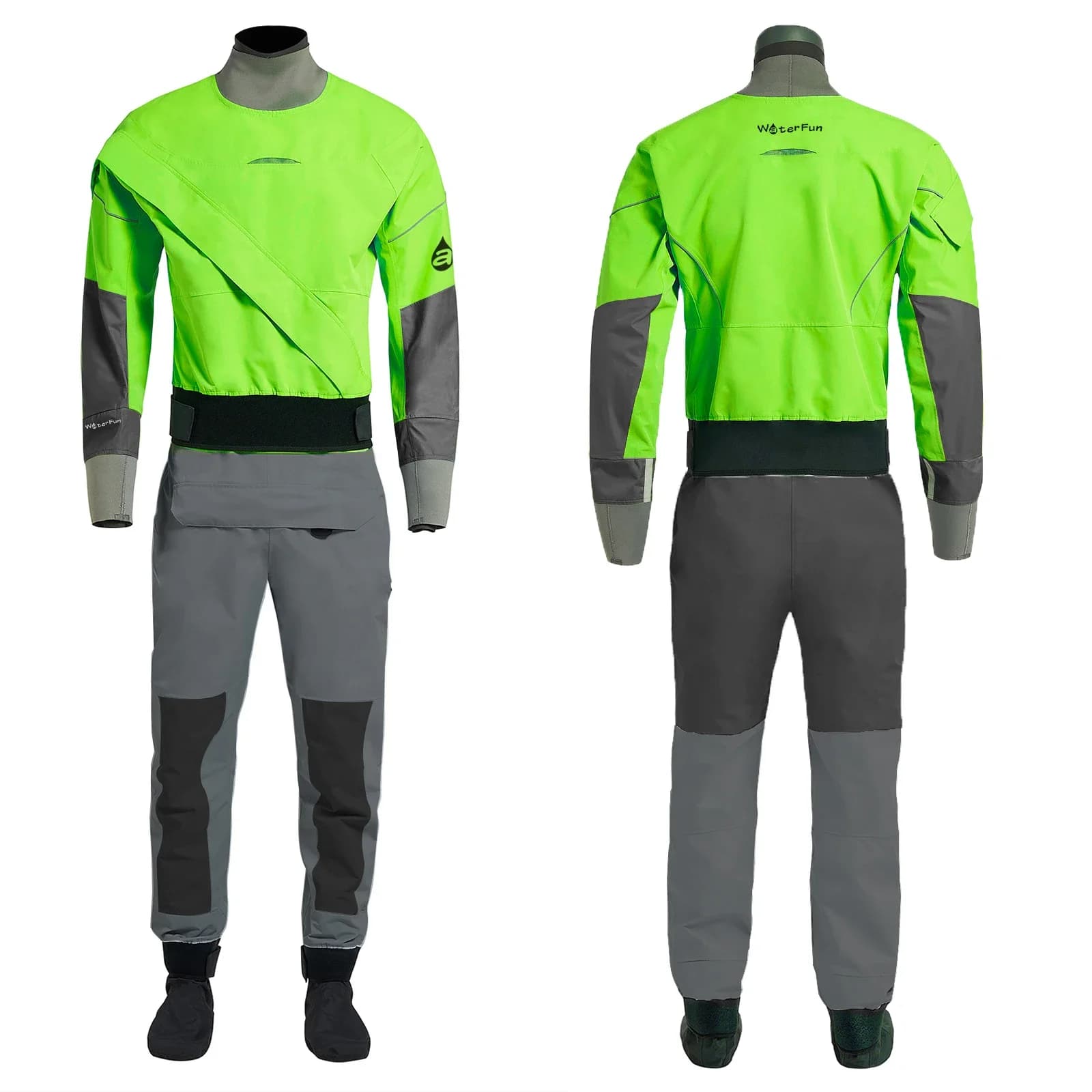 --Kayak Dry Suit per uomo Paddling Impermeabile Zip frontale Poliestere Vela Canyon Diving Dry Suit Pesca Rafting Tute