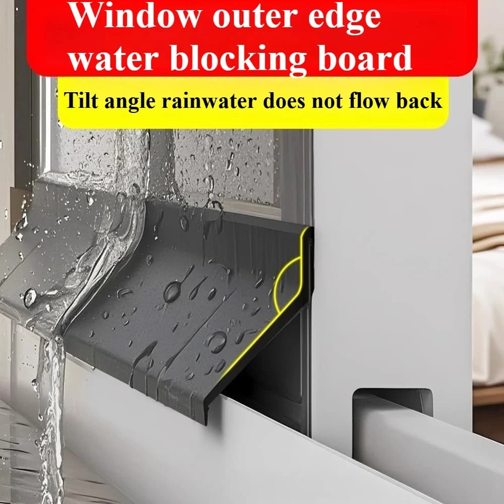 Home Window Water Blocking Bar Rain Weatherstrip Balcony Insulation Windproof Sealing Strip Flashing Board Acoustic Wall Panels