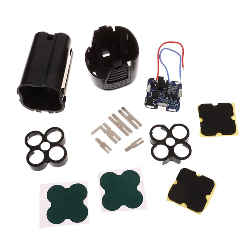 Nuovo BMS 4S per Batteria al Litio 18650, Scatola di Stoccaggio 16.8V con PCBA per Utensili Elettrici, con Supporto e Etichetta Capacità Nichel, Senza Batteria
