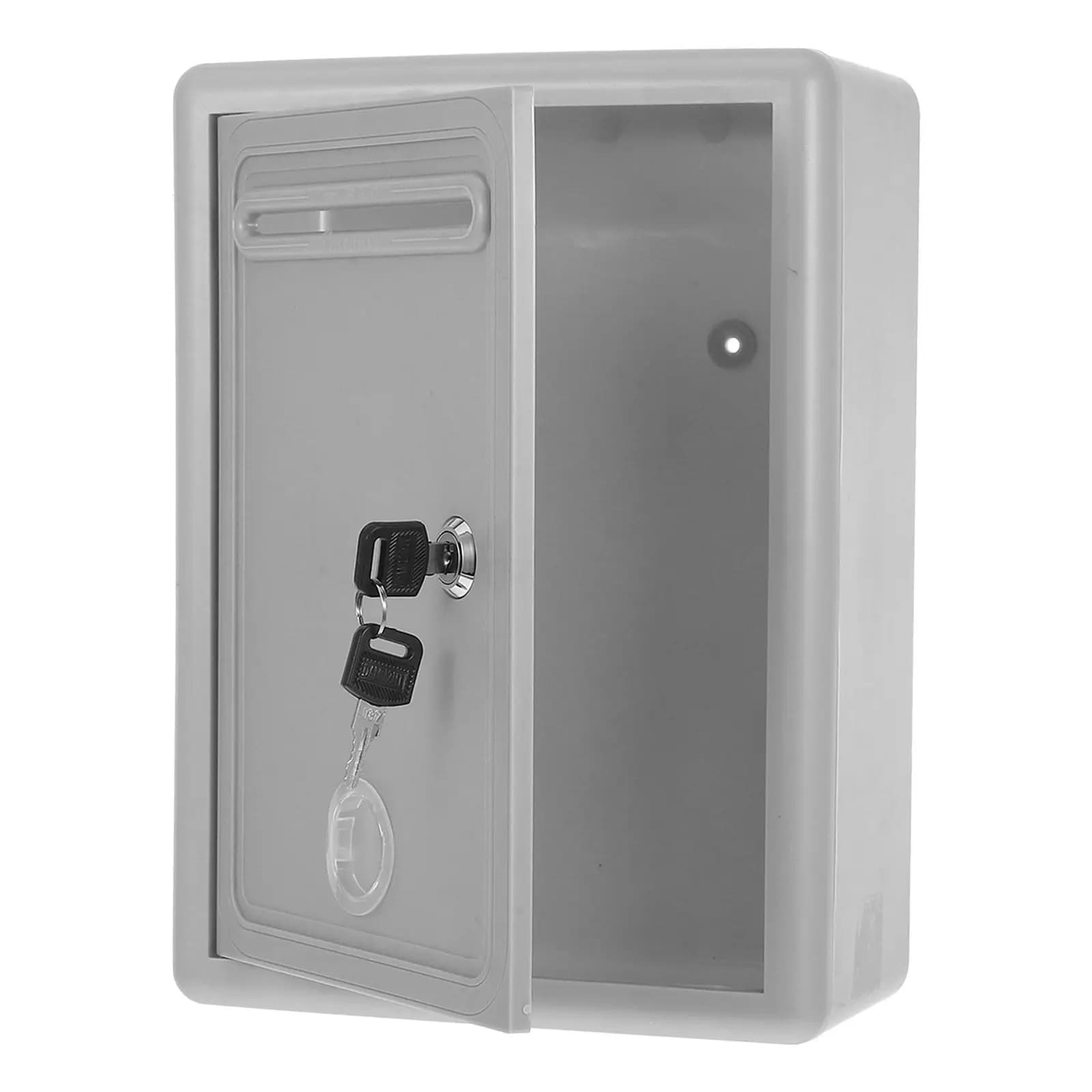 Secure Suggestion Slot Wall Mounted Donation Box Office Collection Feedback Ballot Storage Metal Document Lockable