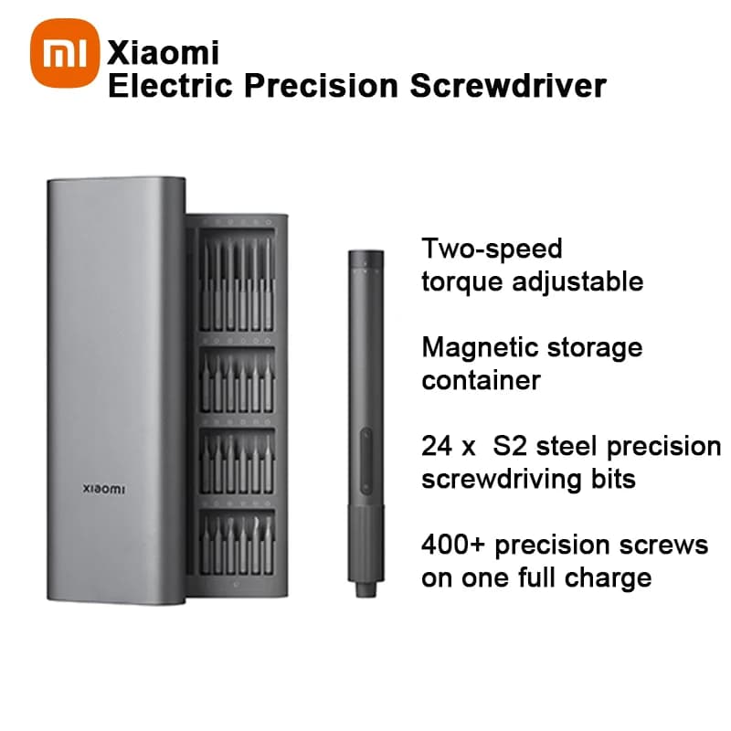 Xiaomi Cacciavite elettrico di precisione Set di strumenti di smontaggio per manutenzione multifunzionale per uso domestico Strumento di assorbimento magnetico