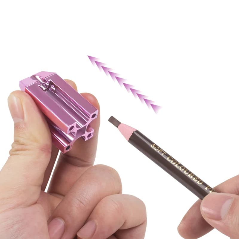 Microblading 4 Slots Pink Waterproof Eyebrow Pencil Sharpening Permanent Makeup Tattoo Supplies Pen Tip Thin Set