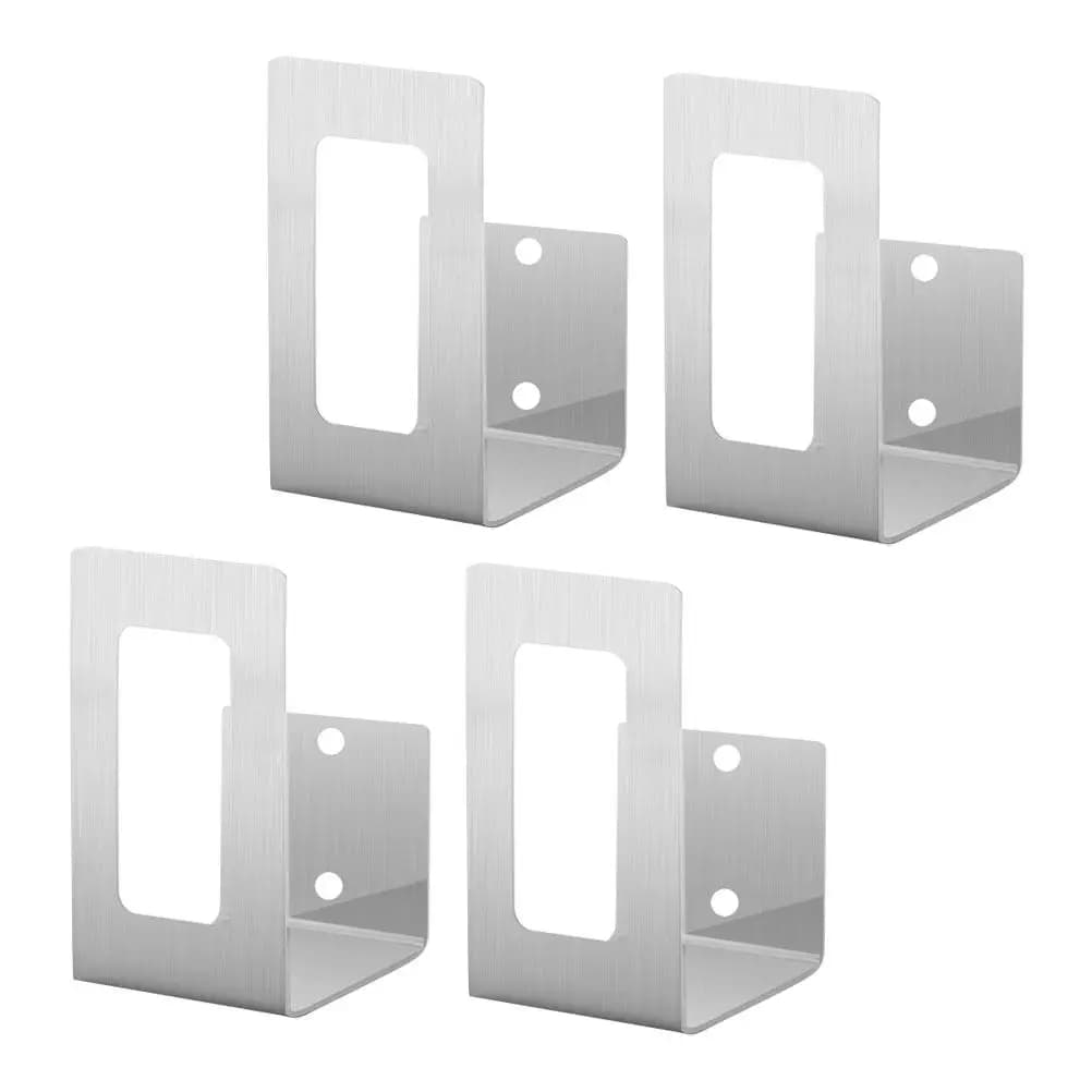 4Pcs Compact Wall Mounted Pot Lid Holder Kitchen Rack for Lids Pans Plates Cutting Boards Easy Clean Sturdy Stainless Steel