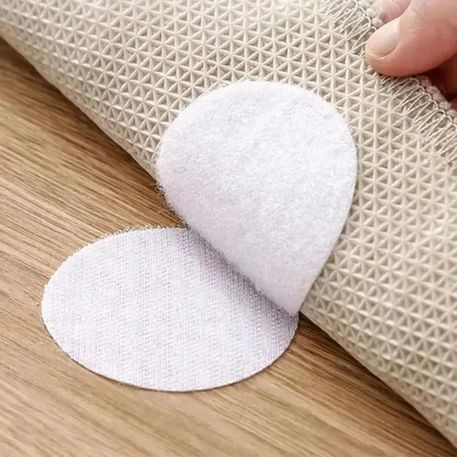 10Pc Anti Slip Fixed Patch Self Adhesive Nylon Hook Dot Sticker Round Square Tape Bed Sheet Sofa Mat Carpet Fixing Home Supplies