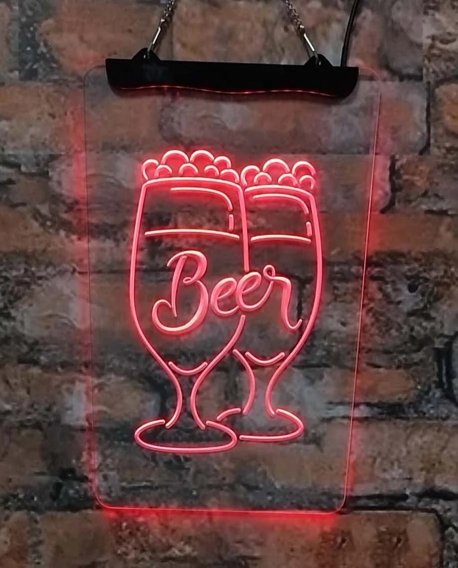 Insegne al neon LED per boccali da birra, bar, club, decorazioni per la casa, arte da parete per interni, verde 30*40 per stanze, negozi, mancature maschili